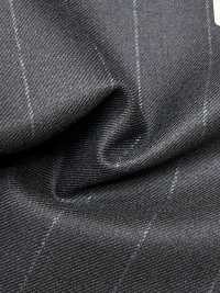 M02060-2 Línea Exclusiva KUNISHIMA1850 【Lana Peinada Superfina】Raya Azul Marino[Textil] Compañía Kunishima Co., Ltd. Subfoto
