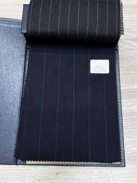 M02060-2 Línea Exclusiva KUNISHIMA1850 【Lana Peinada Superfina】Raya Azul Marino[Textil] Compañía Kunishima Co., Ltd. Subfoto