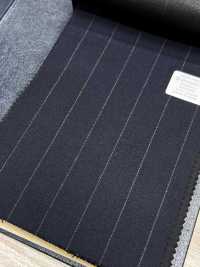 M02061-2 Línea Exclusiva KUNISHIMA1850 【Lana Peinada Superfina】Raya Azul Marino[Textil] Compañía Kunishima Co., Ltd. Subfoto
