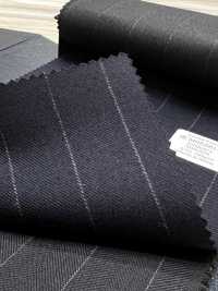 M02061-2 Línea Exclusiva KUNISHIMA1850 【Lana Peinada Superfina】Raya Azul Marino[Textil] Compañía Kunishima Co., Ltd. Subfoto