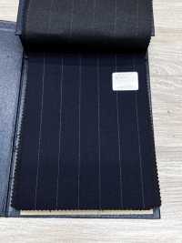 M02061-2 Línea Exclusiva KUNISHIMA1850 【Lana Peinada Superfina】Raya Azul Marino[Textil] Compañía Kunishima Co., Ltd. Subfoto