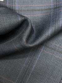 M02063-3 Línea Exclusiva KUNISHIMA1850 【Lana Peinada Superfina】Cuadros Azules[Textil] Compañía Kunishima Co., Ltd. Subfoto