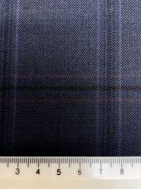 M02063-3 Línea Exclusiva KUNISHIMA1850 【Lana Peinada Superfina】Cuadros Azules[Textil] Compañía Kunishima Co., Ltd. Subfoto