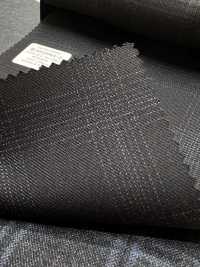 M02064-2 Línea Exclusiva KUNISHIMA1850 【Lana Peinada Superfina】Cuadros Jaspeados Azul Marino[Textil] Compañía Kunishima Co., Ltd. Subfoto
