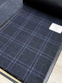 M02065-3 Línea Exclusiva KUNISHIMA1850 【Lana Peinada Superfina】Cuadros Jaspeados Azules[Textil] Compañía Kunishima Co., Ltd. Subfoto