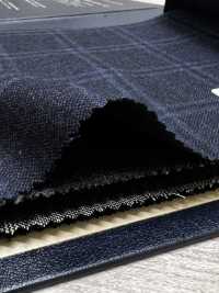 M02065-3 Línea Exclusiva KUNISHIMA1850 【Lana Peinada Superfina】Cuadros Jaspeados Azules[Textil] Compañía Kunishima Co., Ltd. Subfoto