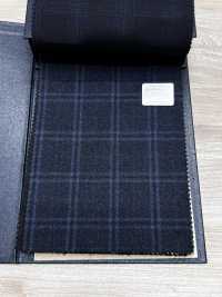 M02065-3 Línea Exclusiva KUNISHIMA1850 【Lana Peinada Superfina】Cuadros Jaspeados Azules[Textil] Compañía Kunishima Co., Ltd. Subfoto