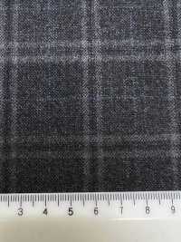 M02065-4 Línea Exclusiva KUNISHIMA1850 【Lana Peinada Superfina】Cuadros Gris Jaspeado[Textil] Compañía Kunishima Co., Ltd. Subfoto