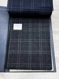 M02065-4 Línea Exclusiva KUNISHIMA1850 【Lana Peinada Superfina】Cuadros Gris Jaspeado[Textil] Compañía Kunishima Co., Ltd. Subfoto