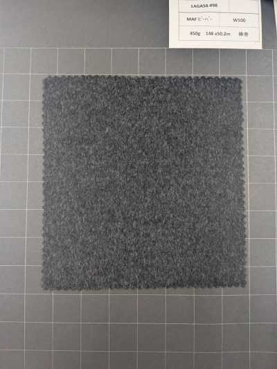 1AGA56-98 [Hasta agotar existencias] Tejido Nikke Textile MAF Beaver gris oscuro para abrigos
