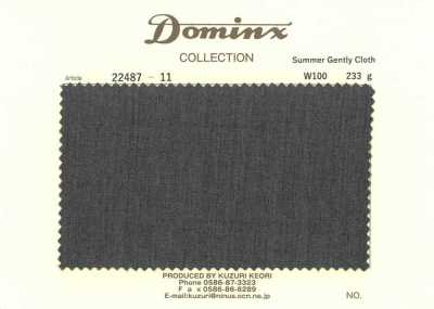 22487-11 Tela suave de verano 100% lana DOMINX (Dominks) gris oscuro