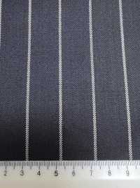 PR6521-DN Tela Japonesa Premium Estándar Super 120's Elástica A Rayas Azul Marino Oscuro[Textil] Más fotos