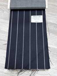 PR6521-DN Tela Japonesa Premium Estándar Super 120's Elástica A Rayas Azul Marino Oscuro[Textil] Más fotos