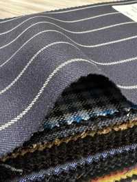 PR6521-NV Rayas Elásticas Azul Marino Estándar Japonesas Prémium Super120's[Textil] Más fotos