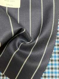PR6521-NV Rayas Elásticas Azul Marino Estándar Japonesas Prémium Super120's[Textil] Más fotos