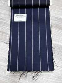 PR6521-NV Rayas Elásticas Azul Marino Estándar Japonesas Prémium Super120's[Textil] Más fotos