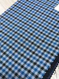 MH6511-BL Lana Japonesa Estándar Peinada De Lana Y Mohair (Estilo Tonic), A Cuadros Azul[Textil] Más fotos