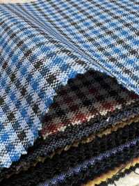 MH6511-BL Lana Japonesa Estándar Peinada De Lana Y Mohair (Estilo Tonic), A Cuadros Azul[Textil] Más fotos