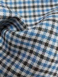 MH6511-BL Lana Japonesa Estándar Peinada De Lana Y Mohair (Estilo Tonic), A Cuadros Azul[Textil] Más fotos
