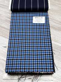 MH6511-BL Lana Japonesa Estándar Peinada De Lana Y Mohair (Estilo Tonic), A Cuadros Azul[Textil] Más fotos