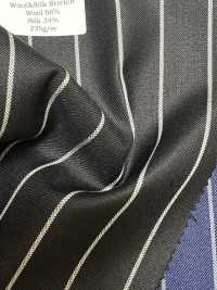 SK5524-BK Rayas Elásticas Estándar Japonesas De Lana Y Seda Negras[Textil] Más fotos