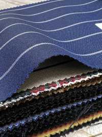 SK5524-BL Rayado Elástico Estándar Japonés De Lana Y Seda, Azul Marino[Textil] Más fotos