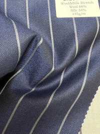 SK5524-BL Rayado Elástico Estándar Japonés De Lana Y Seda, Azul Marino[Textil] Más fotos