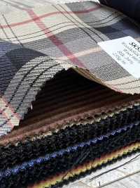 SK5536-BE Tejido Estándar Japonés Elástico De Seda Y Lana, De Cuadros, Beige[Textil] Más fotos