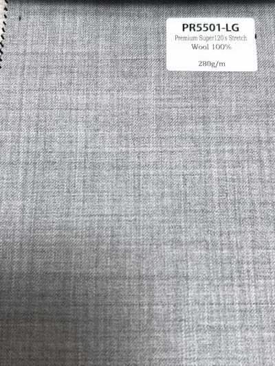 PR5501-LG Clásico Made in Japan Premium Super120's Elástico Liso Gris Claro