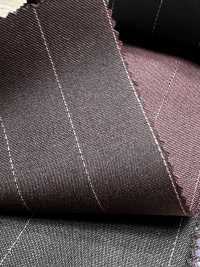LA5521-DR Lana clásica con lamé de seda japonesa, a rayas elásticas, rojo oscuro[Textil] HOSOI SYOJI Más fotos