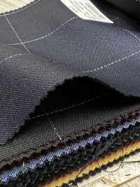 LA5531-NV Clásico de lana elástica con lamé de seda, hecho en Japón, a cuadros, azul marino[Textil] HOSOI SYOJI Más fotos