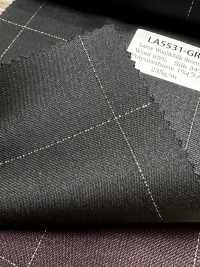 LA5531-GR Cuadro clásico verde de lana, seda y lamé elástico hecho en Japón[Textil] HOSOI SYOJI Más fotos
