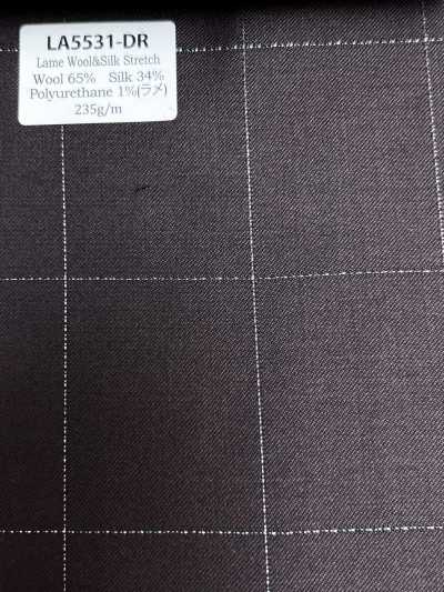 LA5531-DR Cuadro elástico de lana y lamé de seda japonés estándar, rojo oscuro