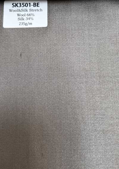 SK3501-BE Clásico de seda y lana elástica fabricado en Japón beige