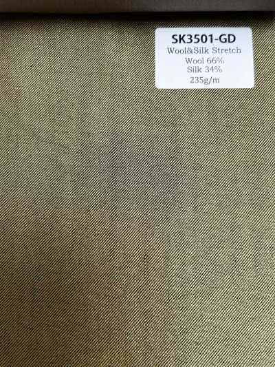 SK3501-GD Estándar japonés de seda y lana elástica dorado
