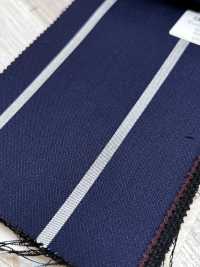 SK3523-NV Clásico tejido elástico a rayas de seda y lana, fabricado en Japón, azul marino[Textil] Más fotos