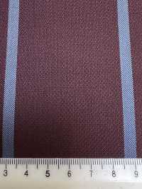 SK3523-DR Seda y lana elástica con rayas, fabricada en Japón, rojo oscuro estándar[Textil] Más fotos