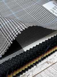 SK3532-GY Clásico cuadro elástico de seda y lana, gris, de fabricación japonesa[Textil] Más fotos
