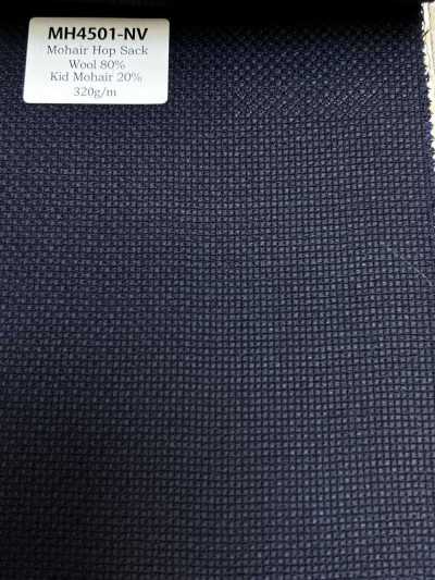 MH4501-NV Hopsack de mohair azul marino estándar hecho en Japón
