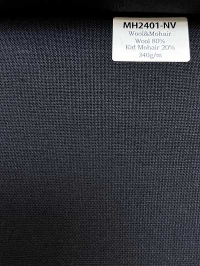 MH2401-NV Estambre estándar de lana y mohair de fabricación japonesa (estilo Tonic) azul marino