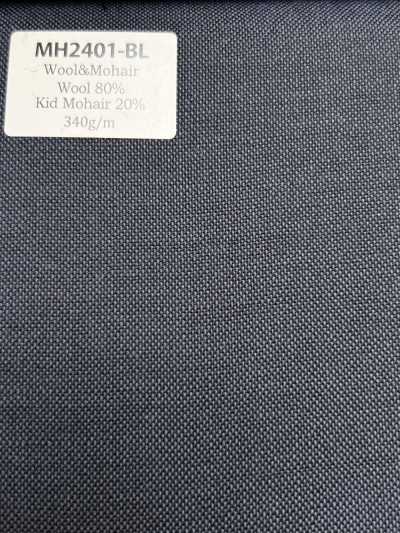 MH2401-BL Lana mohair peinada estándar hecha en Japón (estilo Tonic) azul