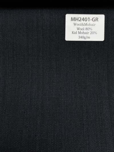 MH2401-GR Sarga peinada de lana y mohair de fabricación japonesa (estilo Tonic) verde