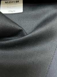 NS3511-BK Lana elástica negra Super110’s fabricada en Japón[Textil] HOSOI SYOJI Más fotos