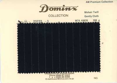 23722-1 Twill clásico de mohair, tela suave DOMINX Colección Premium Negro