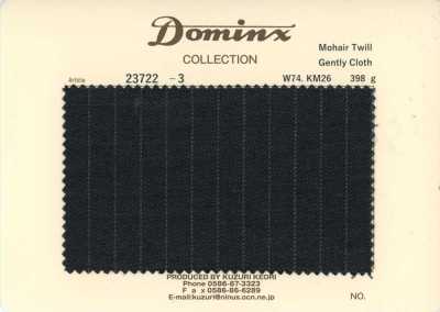 23722-3 Tejido clásico de sarga de mohair suave DOMINX Colección Premium gris oscuro