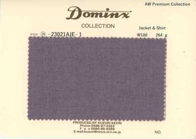 23021AJE-1 Chaqueta y camisa estándar 100% lana Colección Premium DOMINX morado[Textil] Tejido De Lana Kuzuri (DOMINX) Más fotos