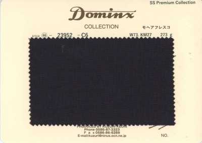 23952-C6 Mohair Fresco estándar de cabrito DOMINX Colección premium Carbón