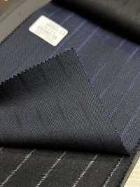 69580-38 26AW HERDREX [Seda Y Lana] Seda Y Lana, Rayas De Sombra Azul Marino[Textil] Compañía Kunishima Co., Ltd. Más fotos