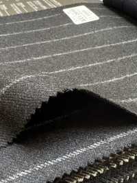 69582-13 26AW HERDREX [Franela De Tasmania] Seda Y Lana De Rayas Negras[Textil] Compañía Kunishima Co., Ltd. Subfoto