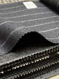 69582-34 26AW HERDREX [Franela De Tasmania] Seda Y Lana A Rayas Azul Marino[Textil] Compañía Kunishima Co., Ltd. Subfoto
